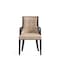 Manhattan Comfort Fifth Avenue Faux Leather and Velvet Dining Armchair in Tan and Walnut - Set of 2 2-DC008AR-TN - alternate 9